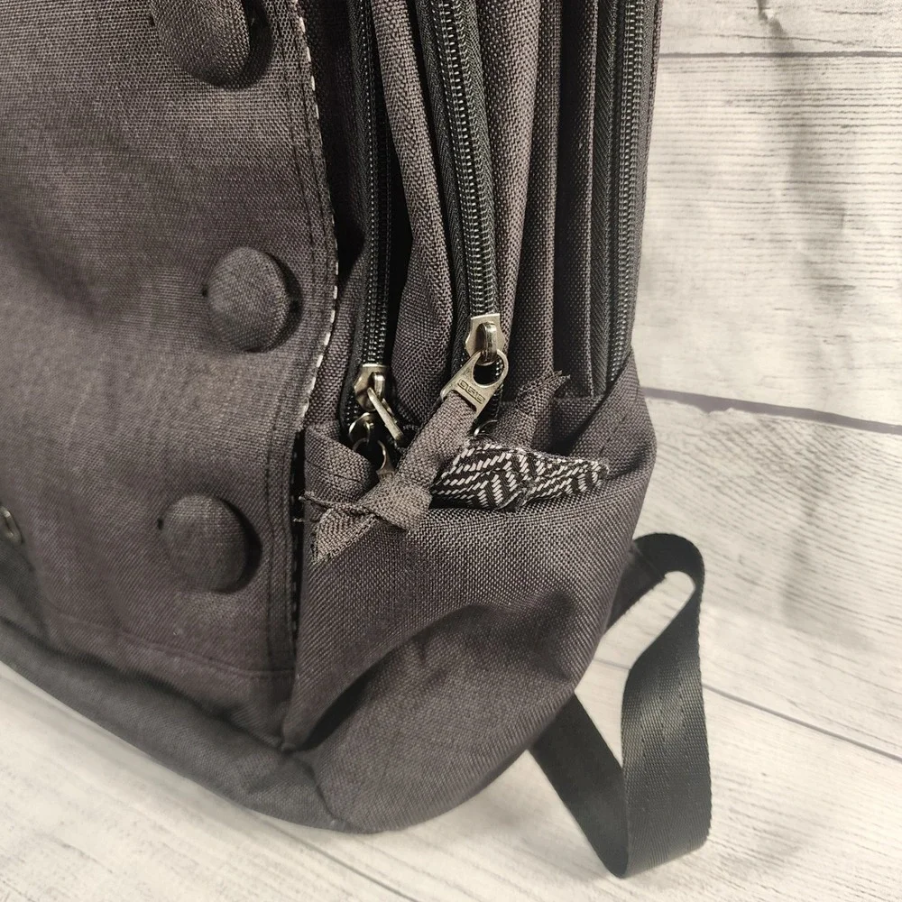 OGIO Soho Laptop Backpack Dark Gray Heathered Chevron Lining Womens Travel Bag